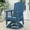 Blue, variant on SERWALL HDPE Swivel Glider Chair, Outdoor Swiveling Gliding Chair for Porch, Black