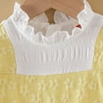 thumbnail image 6 of Gunia Baby Girls Dress Short Sleeve Elegant Lace Bow School Style Dress Party Gown Yellow Dress For Girls 0-3 Years, 6 of 7
