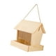 thumbnail image 5 of Dispensador de alimentos para pájaros silvestres, comedero de madera para exteriores con cuerda colgante, suministros para pájaros, comederos para páj, 5 of 9