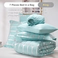 thumbnail image 6 of Davulos King Size Comforter Set 7 Pieces Bed in a Bag Geometric Luxury Bedding Sets for All Season, 6 of 9