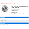 thumbnail image 2 of Rear Wheel Hub - Compatible with 1986 - 1989 Toyota MR2 1987 1988, 2 of 2
