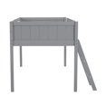thumbnail image 5 of Loft Bed with Ladder, Ladder Can be Placed on the Left or Right, Wooden Loft Beds Frame with Safety Guaranteed, Wood Low Loft Beds with Ladder(Gray, Twin), 5 of 9
