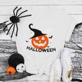 thumbnail image 5 of Towmus Fall Shirts for Women Letter Print Pumpkin Graphic Tops Teen Girl Thanksgiving Tee Halloween Party Shirts, 5 of 5