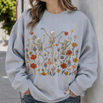 thumbnail image 3 of Halloween Shirt, Dancing Skeletons Sweatshirt, Floral Skeleton Hoodie, Spooky Season Graphic Tee, Fall Halloween Party Gift, 3 of 9