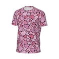 thumbnail image 6 of Wukai Sweet Heart Print Men's Short-Sleeved Mesh T-Shirt,Quick-Dry Short Sleeve Workout T-Shirt-Small, 6 of 8