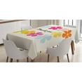 thumbnail image 1 of Thank You Tablecloth, Colorful Flowers Simplicity Doodle Modern Typography in Floral Frame Pastel, Rectangular Table Cover for Dining Room Kitchen, 60" X 90",Multicolor, by Ambesonne, 1 of 3
