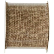 Offray Ribbon, Natural 2 1/2 inch Woven Burlap Woven Ribbon, 9 feet