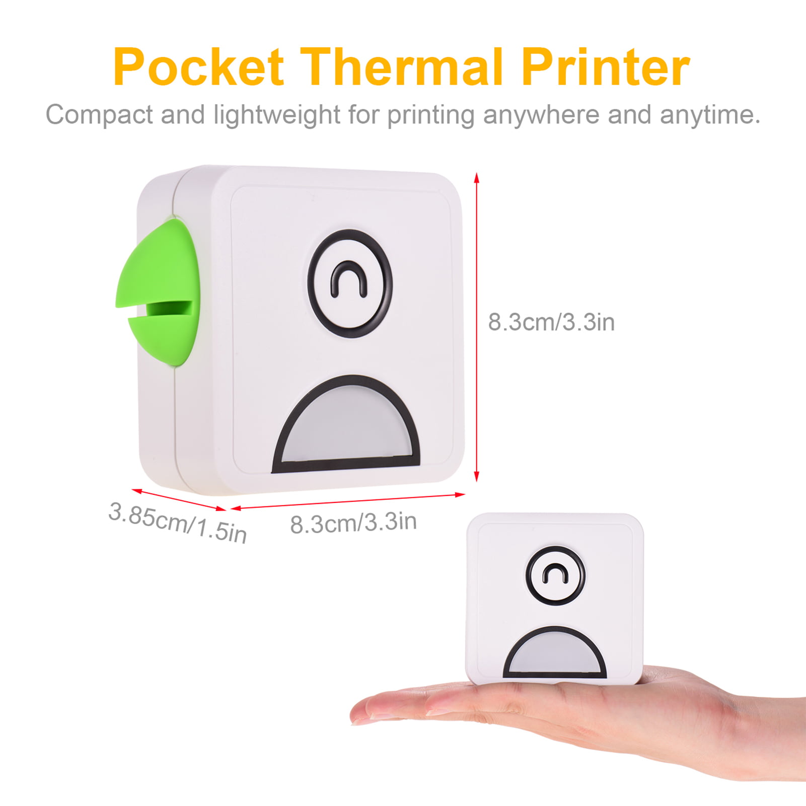 Poooli 300dpi BT Thermal Photo Pocket Printer Label Maker Hand Account Planner 