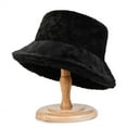 thumbnail image 2 of D-GROEE Winter Faux Bucket Hat Wool Fluffy Plush Bucket Hat Thick Fuzzy Fisherman Hat, 2 of 6