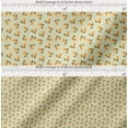 thumbnail image 2 of Soimoi Yellow Cotton Voile Fabric Stripe & Orange Fruits Printed Craft Fabric by the Yard 42 Inch Wide, 2 of 7