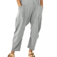 thumbnail image 3 of Keeccty Women Woven Casual Back Zip Pocket Spaghetti Strap Braces Overalls, 3 of 4