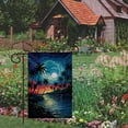 thumbnail image 6 of Summer Garden Flags Tropical Palm Tree Seaside Sea Landscape Design Yard Flag Summer Sunset Flags 12 x 18 Double Sided Burlap Welcome House Flag Small Garden Flags for Outside Home Decor, 6 of 6