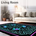 thumbnail image 2 of ODIKA 3'x5' Machine Washable Non-Slip Area Rug, Holographic Gaming Console with Iridescent Effects High Traffic Rug with Pad, Black, 550566, 2 of 8