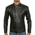 thumbnail image 1 of Cafe Racer Leather Motorcycle Jacket Leather Jacket Motorcycle Riding Jacket Black Leather Moto Jacket Mens Black Leather Biker Jacket size XXL, 1 of 5