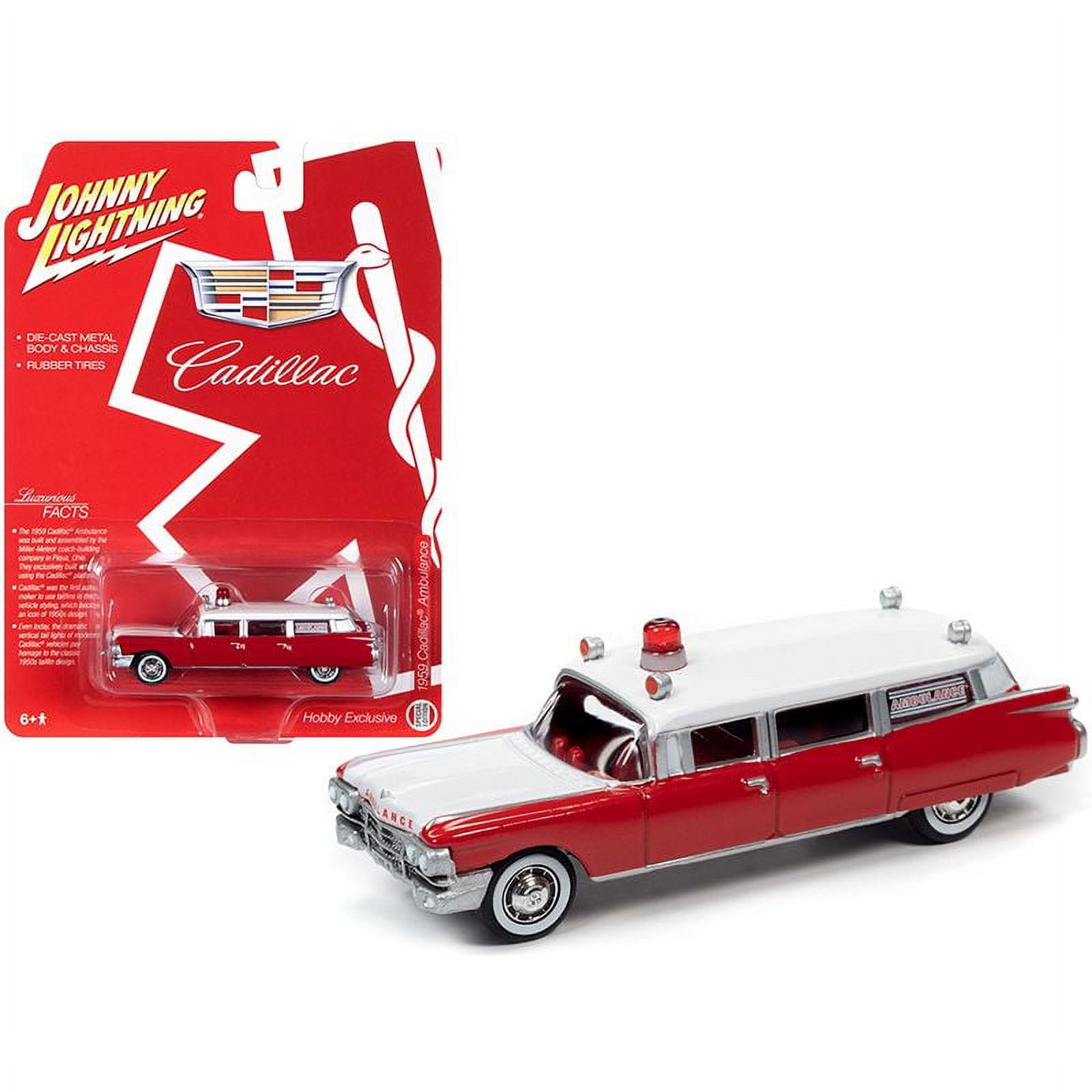 Autoworld JLSP098 1-64 Scale 1959 Cadillac Ambulance Red