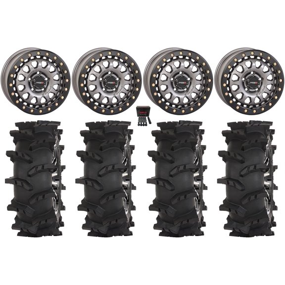System 3 SB-6 15" Wheels Gm 6 1 32" Outlaw Max Tires Polaris RZR Turbo R & Pro R Ranger 1500 Xpedition