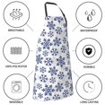 thumbnail image 5 of Pofeuu Dark Blue Snowflakes Print Waterproof Apron with Pockets Adjustable Cooking Aprons Kitchen Bib for Baking Household Cleaning, 5 of 8