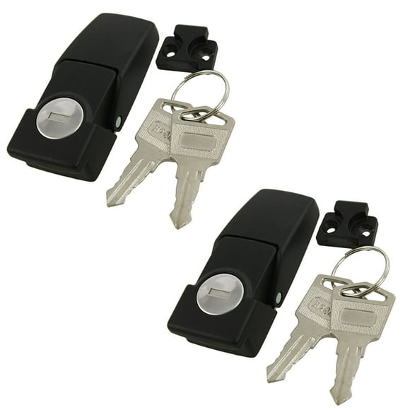 2X Cabinets Security Toggle Hasp Latch Lock DK604 Two Keys,2 x Hasp Hasp Lock 4 x keys,black