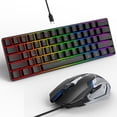 thumbnail image 1 of Mechanical Gaming Keyboard RGB Backlit 61 Keys Mouse Black, 1 of 9