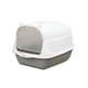 thumbnail image 5 of Caja de arena para gatos con capucha, inodoro para gatos completamente cerrado, cacerola portátil con cuchara, caja de arena duradera antisalpicaduras , GRIS, 5 of 10
