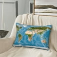 thumbnail image 3 of Disketp Earth View World Map Satin Pillowcase For Hair And Skin - Satin Pillow Cases Standard Size 20x30 Inches With Zipper,Gifts For Women Men, 3 of 8