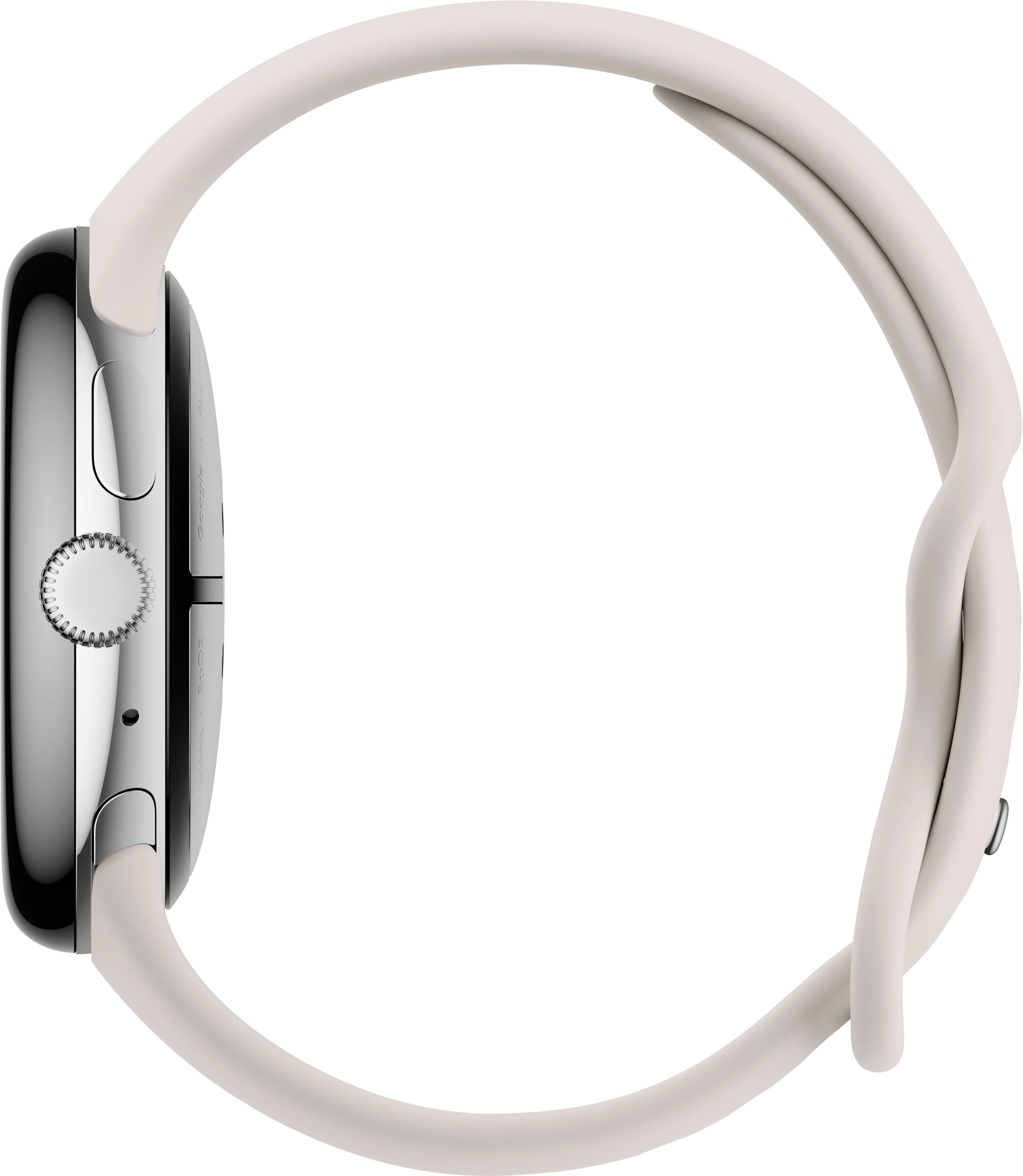 Restored Google Pixel Watch 3 (2024) 41mm GBDU9 (GPS + Cellular) Polished Silver Aluminum (Refurbished)