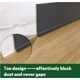 thumbnail image 4 of MOYISHI Flexible Baseboard Molding Trim, 3.94 Inch x39.37 Inch  Peel and Stick Vinyl Wall Base Cove Base, Self-Adhesive Rubber Wall Base Moulding Trim(Black), 4 of 6