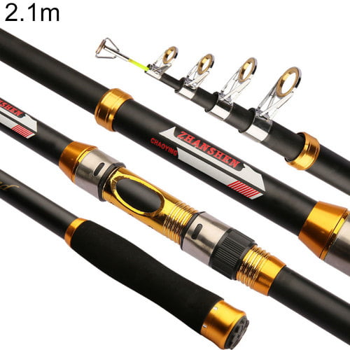 Carbon Fiber Telescopic Fishing Rod Portable Spinning Pole 7' 0" Sea Saltwater ✅ 