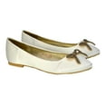 thumbnail image 3 of XY London Womens Rory Diamante Slip-on Bow Ballerina Flats, 3 of 4
