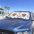 thumbnail image 2 of Renewold Highland Cow Floral Violet Windshield Sunshade Sun Shade Heat Shield Lightweight Auto Sun Visor Universal Fit Most Sedans SUV Van, 2 of 6