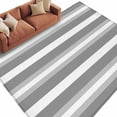 thumbnail image 2 of 5'x8' Area Rugs, Grey Stripe Indoor Outdoor Area Rug for Living Room Bedroom, Minimalist Farmhouse Striped Washable Bathroom Rugs Kitchen Floor Carpet Mats Home Decor Aesthetic, 2 of 8