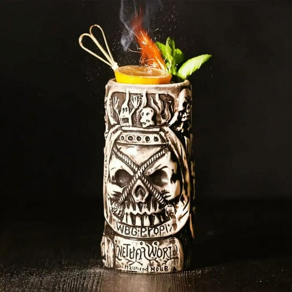 Hawaii Easter Island Tiki Mugs Creative Porcelain Beer Wine Mug Beer Wine Cocktail Party Cup Bar Tool Ceramic Tiki Mug 300-700ml