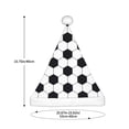 thumbnail image 3 of KLL Christmas Hats for Adults Plush Soccer Ball Print Santa Hat Xmas Fluffy Santa Claus Hat for Women Men, 3 of 6