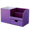 thumbnail image 2 of DOLITY Office Desk Organizer PU Compartment Desktop Stationery Storage Box Pen Holder, 2 of 4