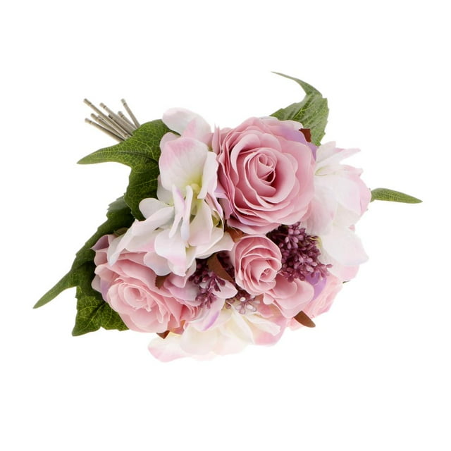 Ramo de Flores Genérico Ramo Hogar Boda Decoración Que Rosa claro