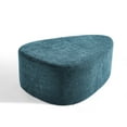 thumbnail image 7 of UIXE Rounded Triangle Ottoman Pebble Footstool Upholstered Coffee Side Tables for Living Room, Blue, 7 of 7