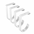 thumbnail image 2 of FLEXIMOUNTS 4-Pack Add-On Storage Flat Hook Accessory for garage ceiling Storage Rack and Wall Shelving, White, 2 of 4
