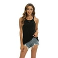 thumbnail image 2 of Baywell Womens V Neck Sleeveless Halter Tank Tops Workout Yoga Lightweight Summer Tee Shirts Black XS-XL, 2 of 8