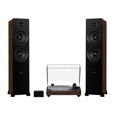 Fluance RT85 Reference High Fidelity Vinyl Turntable, PA10 Phono Preamp and Ai81 Powered Floorstanding Speakers, Ortofon 2M Blue Cartridge, 150W Class D Amplifier, Bluetooth (Natural Walnut)
