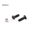 thumbnail image 2 of Uxcell M2 x 6mm / 0.24" Phillips Screws Fastener Black Zinc Plated 500 Pack, 2 of 5