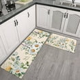 thumbnail image 2 of Pioneer Flower Floral Print Pattern Kitchen Rugs Sets Of 2,Anti Fatigue Kitchen Mat Rugs Non Slip Washable,Decorative Kitchen Floor Mats for Kitchen,Sink,Laundry,17"x30"+17"x47", 2 of 7