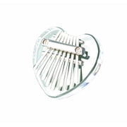 8 Keys Mini Kalimba Thumb Piano,Kalimba Music Pocket Thumb Piano,Wood Finger Piano for Adults Kids White, Heart