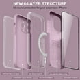 thumbnail image 4 of Compatible with MagSafe iPhone 14 Pro  Case, [9H Screen Protector] [Camera Protective] [Soft Microfiber Lining] Liquid Silicone Shockproof Case for iPhone 14 Pro - Lavander Purple, 4 of 15