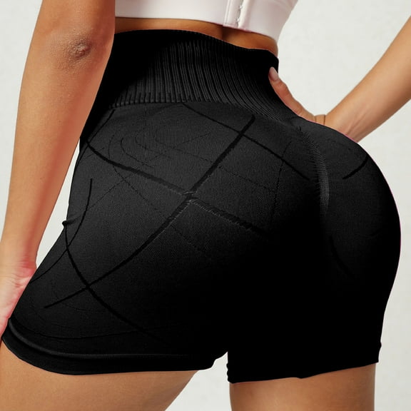 Shorts for Women Womens Yoga Legging Shorts Cozy Knitted Ribbed High Waist Workout Sports Shorts Pants Casual Solid Slim Fitness Gym Stretchy Shorts