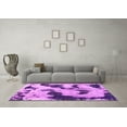 thumbnail image 3 of Ahgly Company Indoor Round Abstract Pink Modern Area Rugs, 5' Round, 3 of 4