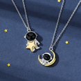 thumbnail image 4 of Collar de plata 925 Parejas Collares a juego Colgantes de astronauta 2 PCS Promesa, 4 of 5