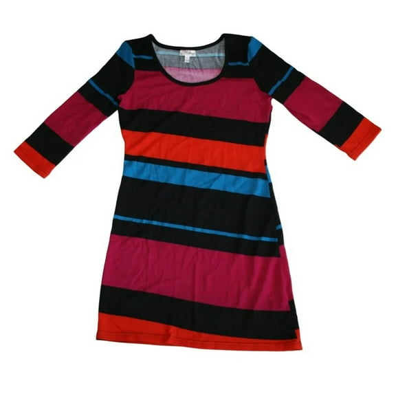 Allison Brittany Multicolor Striped Sweater Dress Misses Size Small