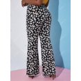 thumbnail image 4 of Talla grande Daisy Floral Wide Bell Pantalones Rosegal Pantalones de talla grande, 4 of 5