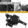 thumbnail image 2 of SelfLocking Gate Latch Heavy Duty Post Mount Wood/PVC Fence Gate Lock Fasteners Hardware for Secure Pool Yard Outdoor Garden Metal, 2 of 7