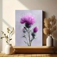 thumbnail image 6 of Purple Thistle Flower Botanical Wall Art Canvas Print, Living Room Bedroom Office Home Decor, 6 of 8